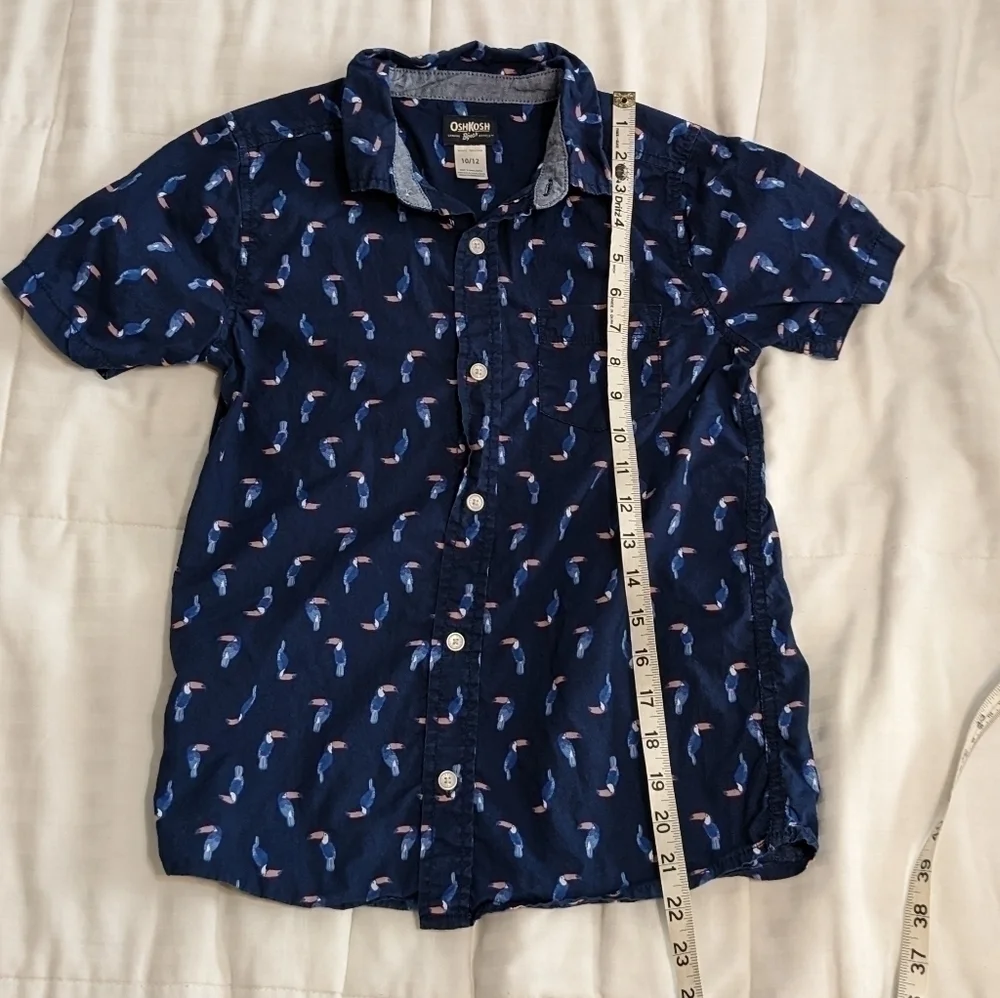 Oshkosh B'Gosh toucan button up shirt size 10/12